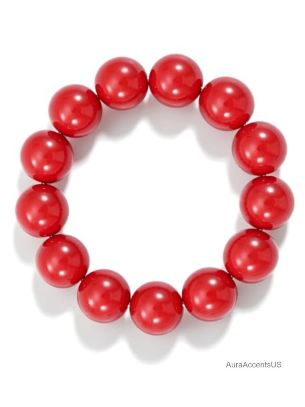 Acrylic Beaded Stretch Bracelet Chunky Minimalist Stackable